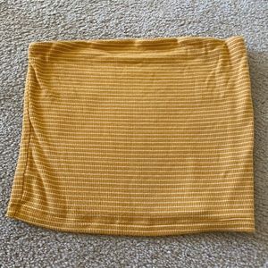 Yellow American Eagle Striped Crop top